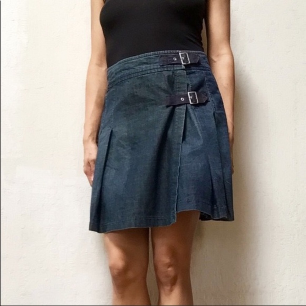 Banana Republic Denim Blue Wrap Skirt Size 6
